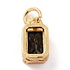 Real 18K Gold Plated Brass Inlaid Cubic Zirconia Charms LS-ZIRC-L100-075G-07-3