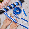 Two Tone Graduation Ribbon Leis FIND-WH0423-78A-3