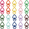 20Pcs 10 Colors Spray Printed Alloy Swivel Clasps FIND-SC0017-41-1