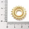 Rack Plating Brass Micro Pave Clear Cubic Zirconia Cabochon Connector Setttings KK-L224-027G-02-3