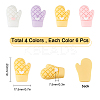 24pcs 4 Colors Resin Cabochons RESI-SC0001-83-2