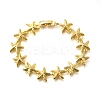 Summer Beach Brass Starfish Link Chain Bracelets BJEW-C118-04G-5