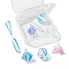 10Pcs 5 Style Transparent Acrylic Pendants KY-LS0001-07-2