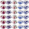 60Pcs Handmade Porcelain European Beads PORC-SC0001-25A-7