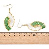 Glass Braided Beads Dangle Earrings EJEW-MZ00746-02-5