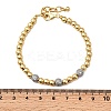 Round Brass Beads Bracelets for Women BJEW-K244-09G-5