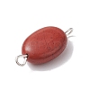 Natural Mixed Stone Connector Charms PALLOY-JF02729-6