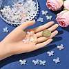 100Pcs 5 Colors Transparent Resin Beads RESI-YW0004-46-5