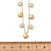304 Stainless Steel Clear Cubic Zirconia Flat Round & Shell Shaped Bib Necklaces for Women NJEW-U031-08G-02-3