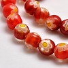 Round Millefiori Glass Beads Strands LK-P002-11-3