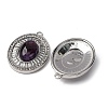 Natural Amethyst Oval Pendants STAS-L080-010P-03-2