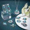 16Pcs 8 Styles Synthetic Turquoise Pendants FIND-SC0003-47-5