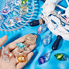 28Pcs 7 Colors Luminous Transparent Acrylic Pendants TACR-SC0001-42-3