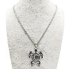 304 Stainless Steel Enamel Turtle with Black Sun Pattern Pendant Necklaces for Men FS-WGFBC27-01-4