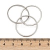 201 Stainless Steel Trinity Interlocking Ring Finger Rings FS-WG6776A-07-4