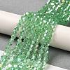 Transparent Electroplate Glass Beads Strands GLAA-F029-2mm-A24-4