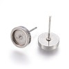 Tarnish Resistant 304 Stainless Steel Stud Earring Settings LS-X-STAS-L219-02C-2