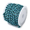 Handmade Synthetic Turquoise Beads & 316 Stainless Steel Round Link Chains CHS-L033-09P-3