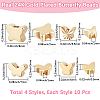 40Pcs 4 Styles Rack Plating Eco-friendly Brass Beads KK-BBC0016-88-2