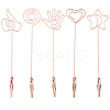 5Pcs 5 Styles Iron Alligator Clips AJEW-SC0002-29RG-1