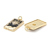 Rack Plating Brass Micro Pave Clear Cubic Zirconia Pendants KK-D073-24G-01-2