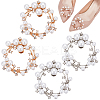 4Pcs 2 Colors Alloy Rhinestone Shoe Decorations FIND-GF0006-59-1