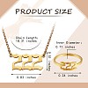 Number Pendant Necklace & Open Cuff Ring JX196A-3