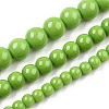 Opaque Solid Color Glass Beads Strands GLAA-T032-P10mm-06-4