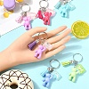 Tassel Bear Acrylic & Resin Keychain KEYC-YW00167-01-5