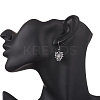 Alloy Rhinestone Spider & Heart Dangle Earrings EJEW-JE06655-02-3