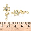 Brass Pave Colorful Cubic Zirconia Connector Charms KK-L253-21G-01-3