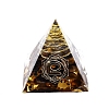 Chakra Theme Orgonite Pyramid Resin Energy Generators DJEW-PW0012-021D-1