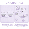 DIY Blank Dome 304 Stainless Steel Open Cuff Ring Making Kits DIY-UN0055-80-5