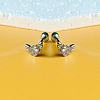 Angel Wing Heart 316L Surgical Stainless Steel Pave Cubic Zirconia Tongue Rings FS-WG901EE-02-1