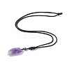 Natural Gemstone Dagger Shape Pendant Necklace for Women G-E588-02-2