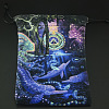 Double-Sided Printed Velvet Tarot Cards Storage Drawstring Bags ZODI-PW0002-02A-1