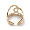Ion Plating(IP) 304 Stainless Steel Wire Knot Open Cuff Rings for Women RJEW-G285-52G-3