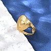 304 Stainless Steel Open Cuff Ring for Women RJEW-A053-06G-08-3