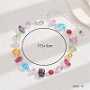 Brass Colorful Cubic Zirconia Chain Bracelets for Women LP5604-1