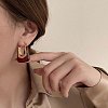 Zinc Alloy Resin Hoop Earrings FS-WG1C3F9-05-1