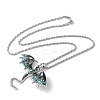 Alloy Enamel Dragon Pendant Necklaces LS-NJEW-V005-01AS-01-2