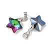 9Pcs Glass Beads Pendants PALLOY-JF03024-2