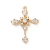 Brass Micro Pave Cubic Zirconia Pendants KK-P301-03D-G-1