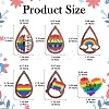 12Pcs 6 Styles Printed Aspen Wood Big Pendants WOOD-YW0001-23-2