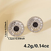 Geometric 304 Stainless Steel Sun Stud Earrings EF1718-1-2