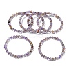 Natural Lodolite Quartz Round Beads Stretch Bracelets for Women BJEW-Z158-03K-04-4