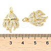 Rack Plating Brass Micro Pave Clear Cubic Zirconia Pendants KK-M260-02G-3