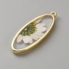 Alloy Epoxy Resin Inner Flower Pendants with Glitter Powder FIND-TAC0039-015G-A-2