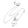 304 Stainless Steel Crystal Rhinestone Butterfly Y Necklaces NJEW-R026-19P-4