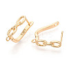 Brass Hoop Earring Findings KK-N267-24G-3